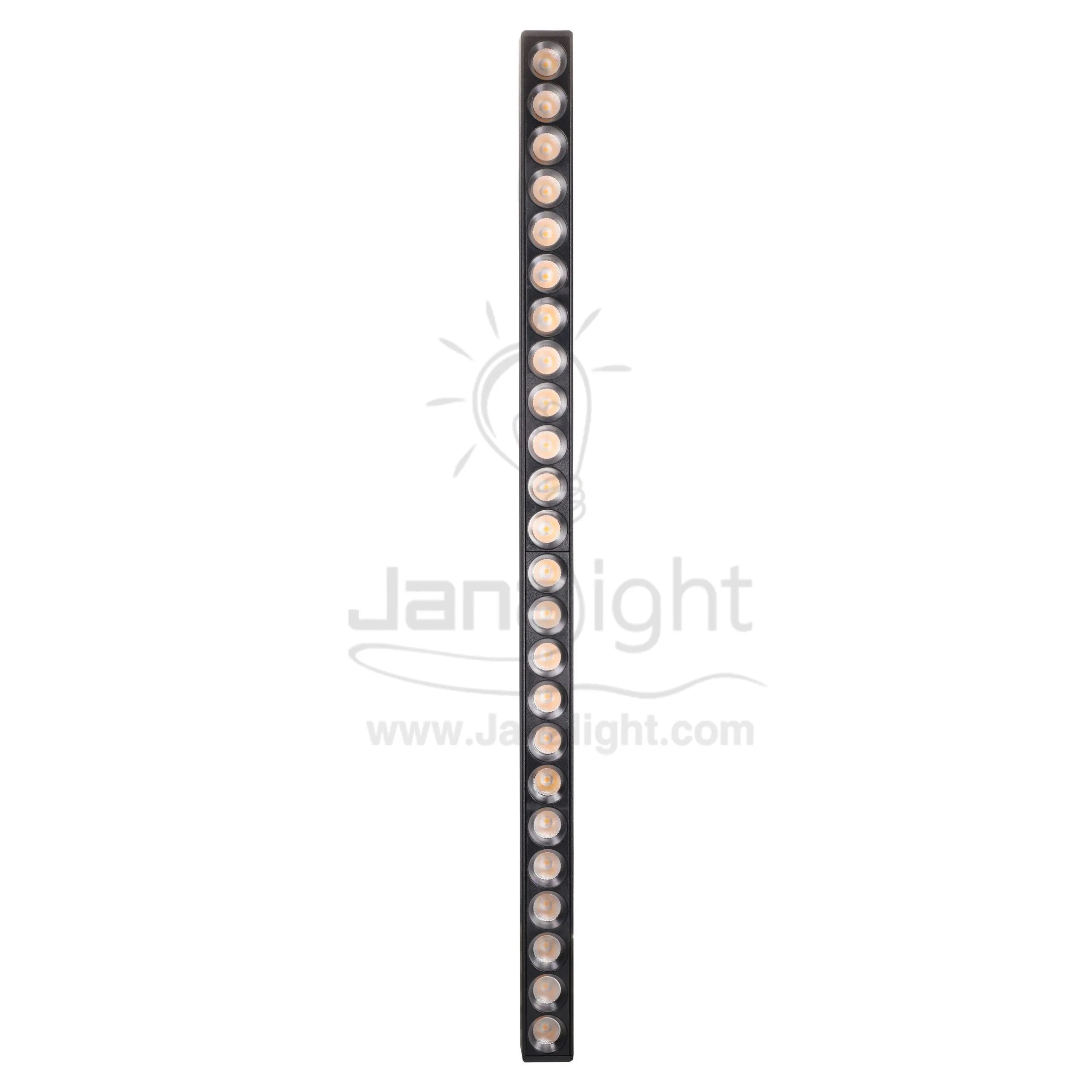 كشاف مجناتك اسود مستطيل 24 عدسة 24 وات 43.8 سم V-Dc48 وورم Jn-731 جنى لايتMagnetic Linear Black Led Track Light 24W 24 Lens 440Mm