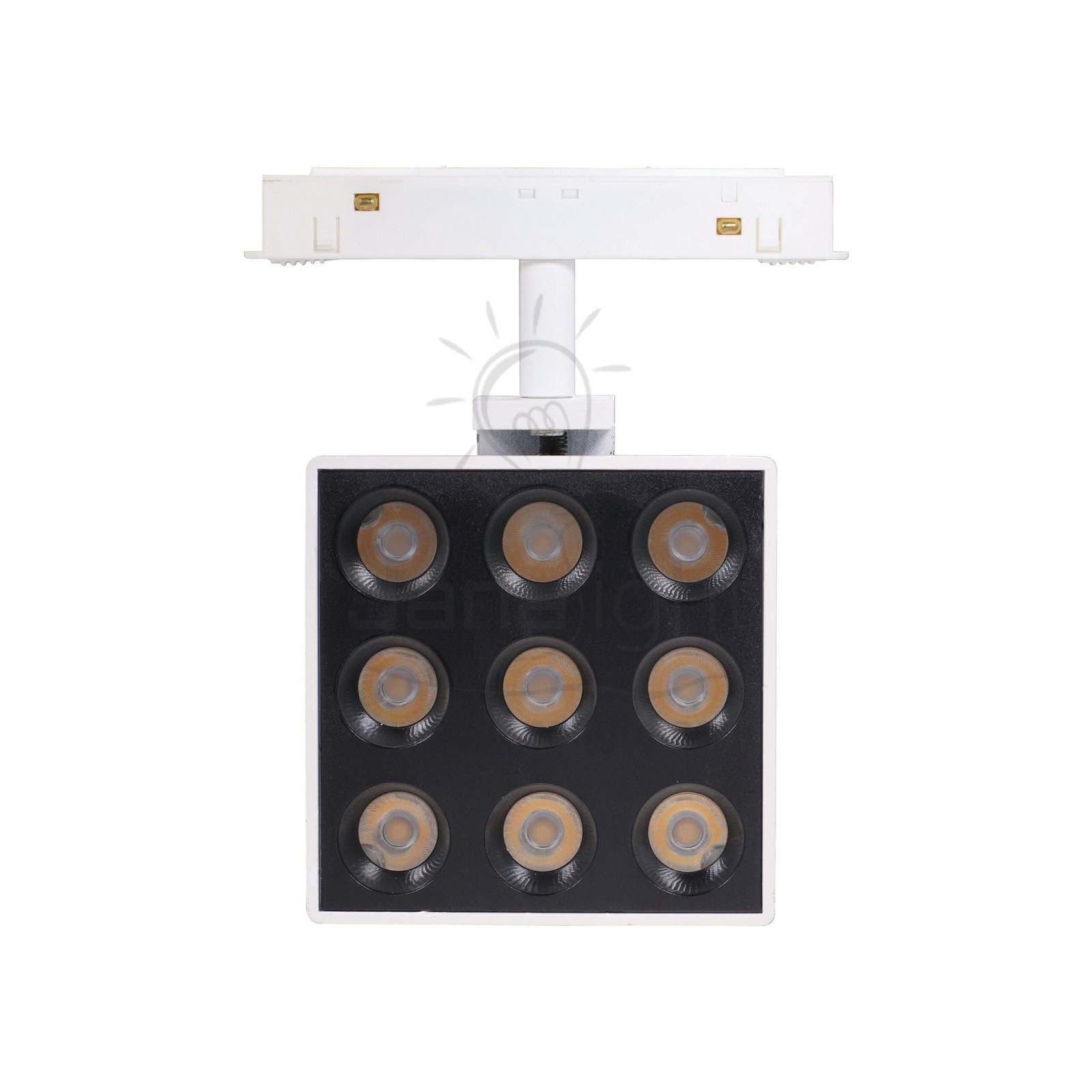 كشاف تراك لايت ماجنتك ابيض مربع 9 عدسة وورم FN 704 جنى لايت magnetic track white warm FN-704
