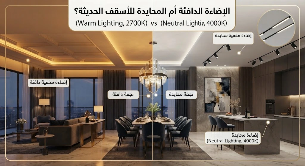 أفضل إضاءة للأسقف الحديثة: دليل شامل لاختيار الإضاءة التي تمنح منزلك لمسة عصرية 5