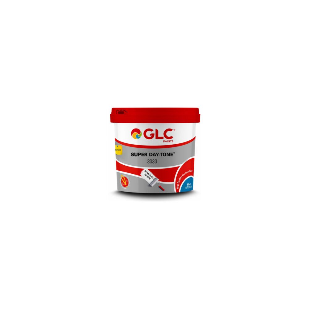 دهان علبة كيلو بلاستك سوبر داي تون 3030 GLC GLC Paints Super Day Tone 3030 Matt Interior startling White Emulsion Paint 1 kg