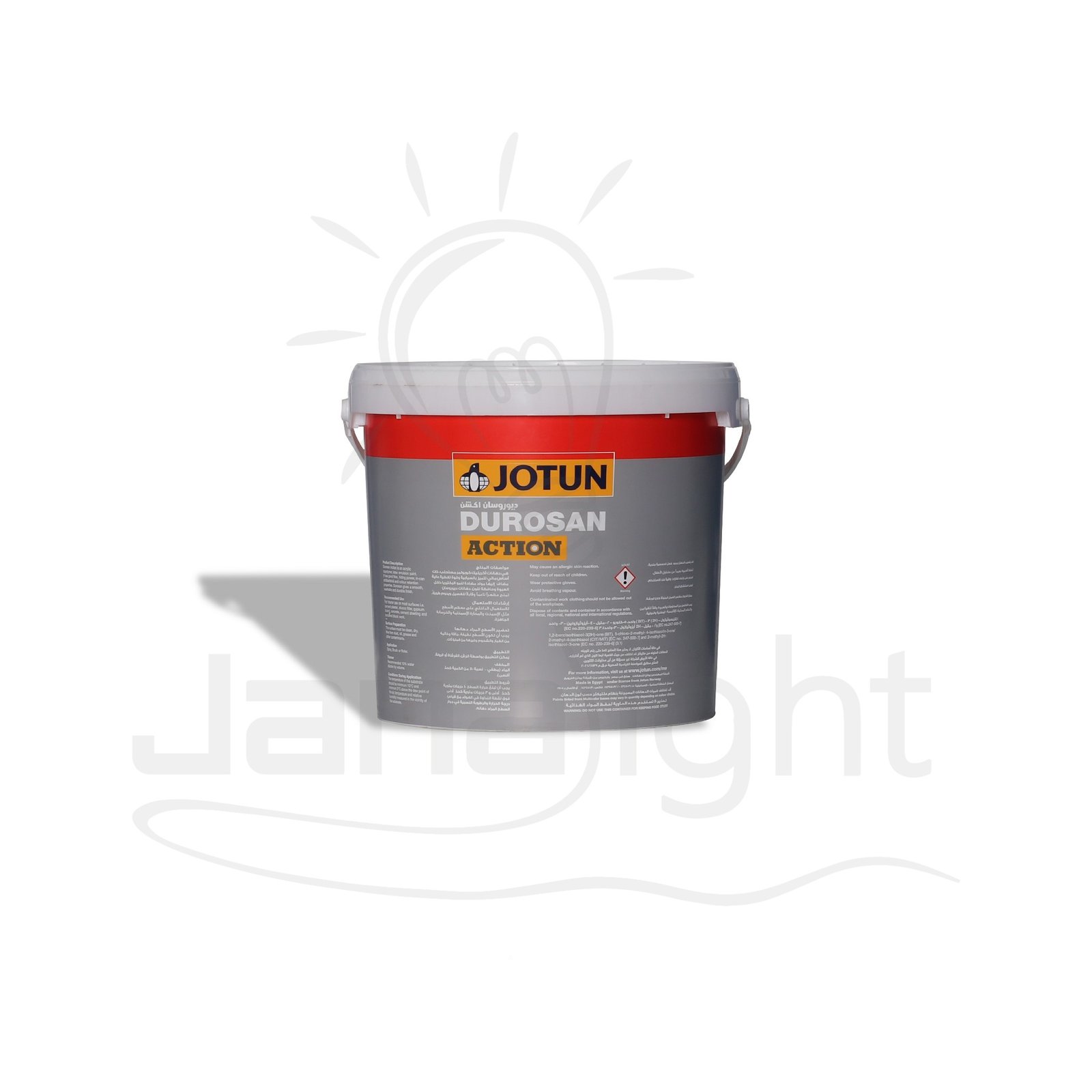 بستلة دهان اكرليك مائي ابيض مط 9 لتر ديوروسان اكشن جوتن Jotun durosan action internal paints White 9L