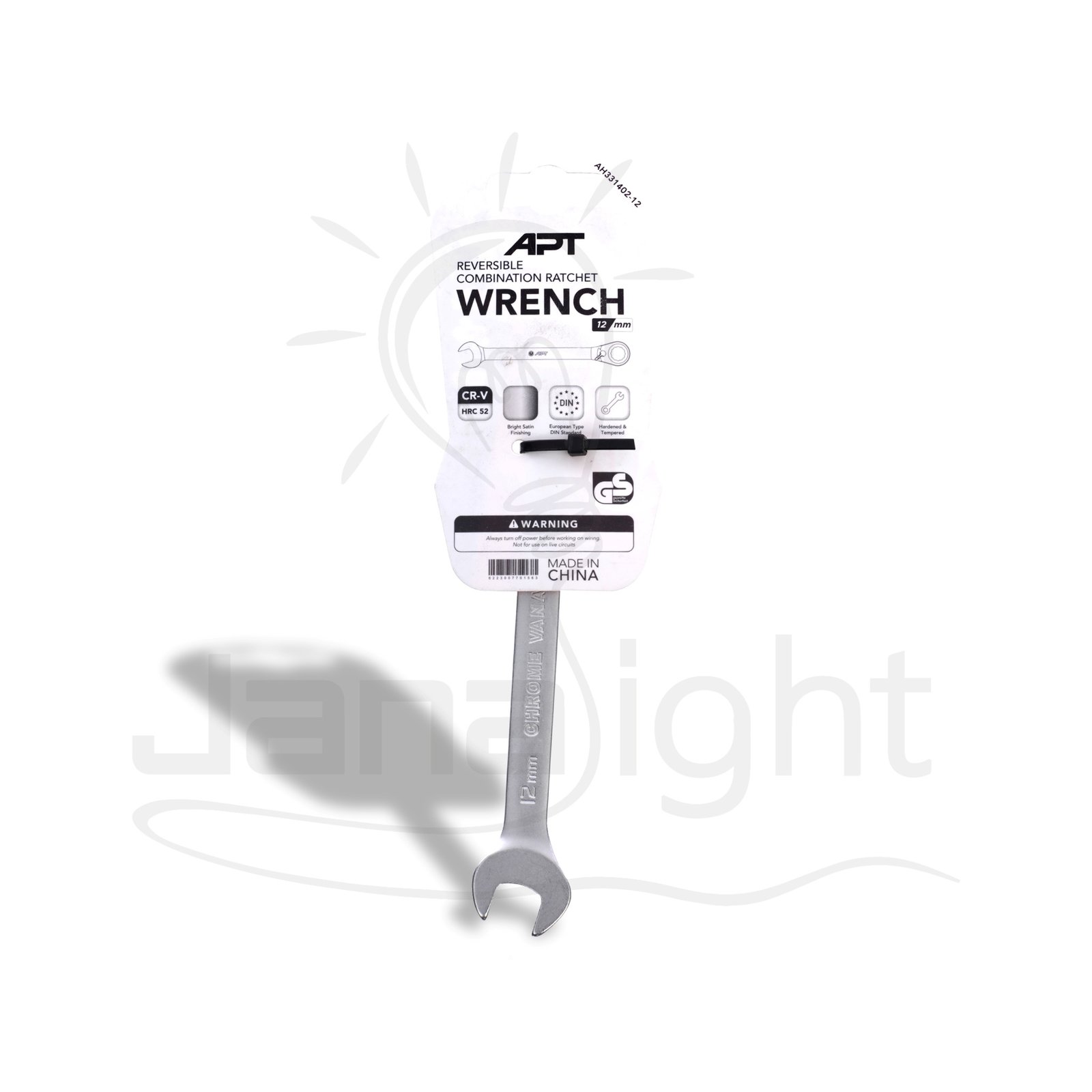مفتاح بلدي مشرشر راتشة اتجاهين 12 مم ك.ف صيني DW31402-12 APTHT-Mech APT 12mm Ratcheting Combination Wrench 2Way CR-V