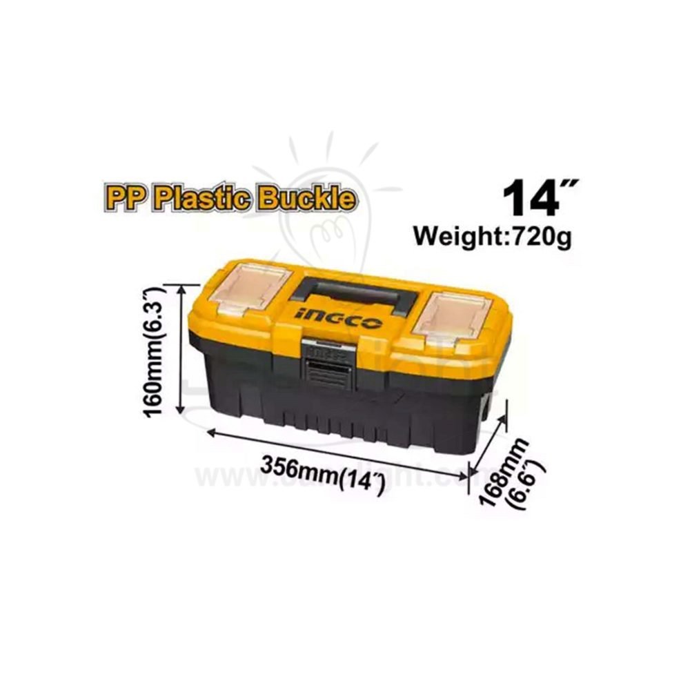 شنطة عدة بلاستيك 35 سم بـ 16سم PBX1401 انكو Ingco PBX1401 Plastic Tool Bag