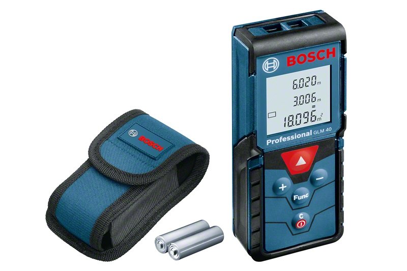 جهاز قياس المسافات بالليزر 40 متر 0601072900 GLM 40 بوش Bosch GLM 40 40m Laser Measure - 0601072900
