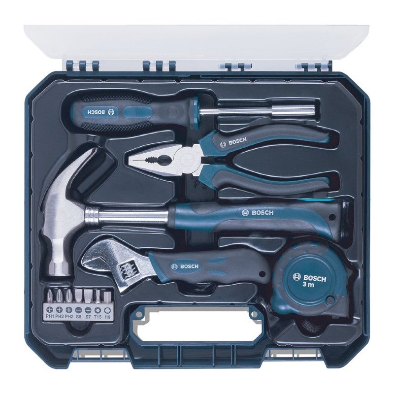 شنطة عدد يدوية بوش 12 قطعة Bosch Hand Tool Kit 12-Piece