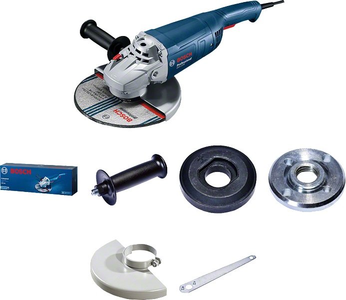 صاروخ قطعية 7 بوصة 2200 واط GWS 2200-180MM/0601 8C0 0K0 بوش Bosch GWS 2200-180 Large Angle Grinder 7" (180mm) 2200W