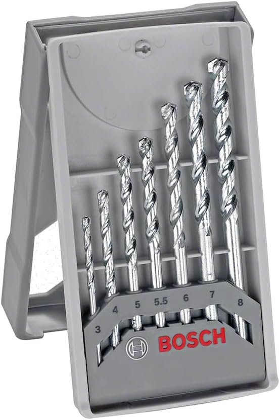 طقم بنطة شنيور حوائط 7 قطعة 3-8 مم P2607.017.035 بوش Wall drill bit set 7-piece 3-8mm P2607.017.035 Bosch