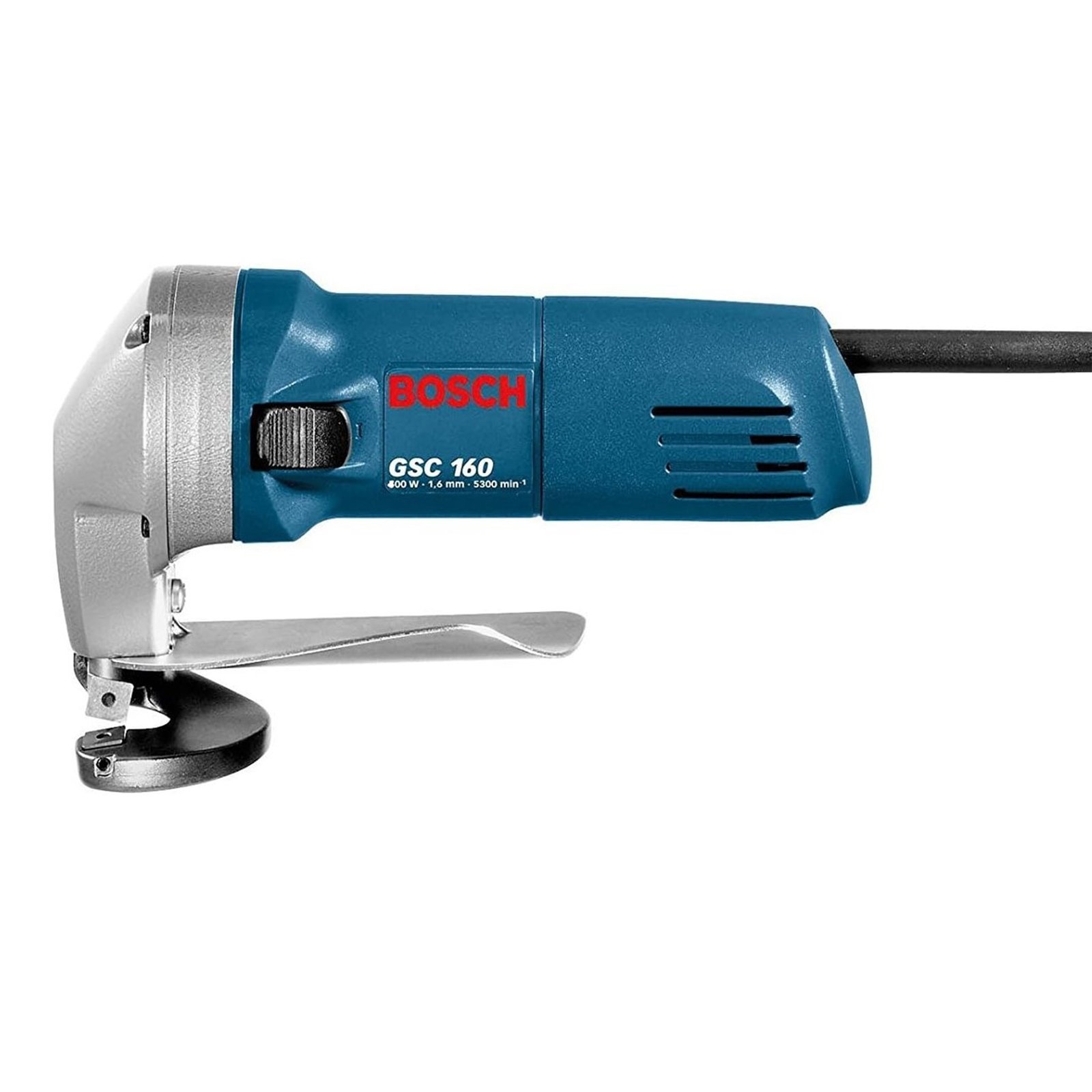 مقص صاج شرائح 3.5 مم 750 وات قدرة 400 نيوتن بالمل مربع بحد أقصى 1.6 مم BOSCH 0601500500 Metal Shear 750W Max Cut in Steel 1.6 mm BOSCH-0601500500