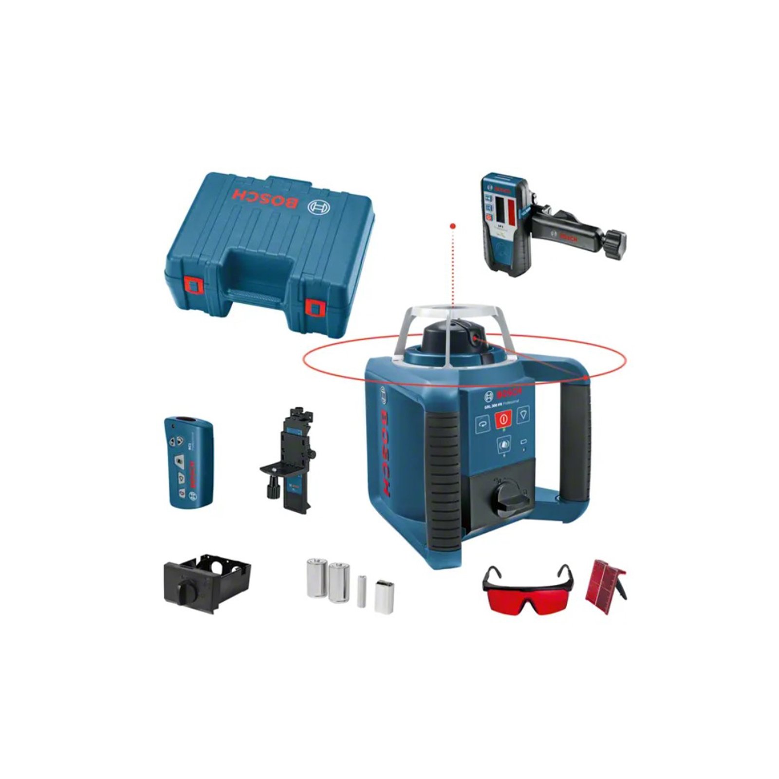 جهاز تحديد مستوي دوار 300 متر افقى ورأسى بوش BOSCH 0601061501BOSCH Rotary Laser Level GRL 300 HV (300m, Horizontal & Vertical) 0601061501