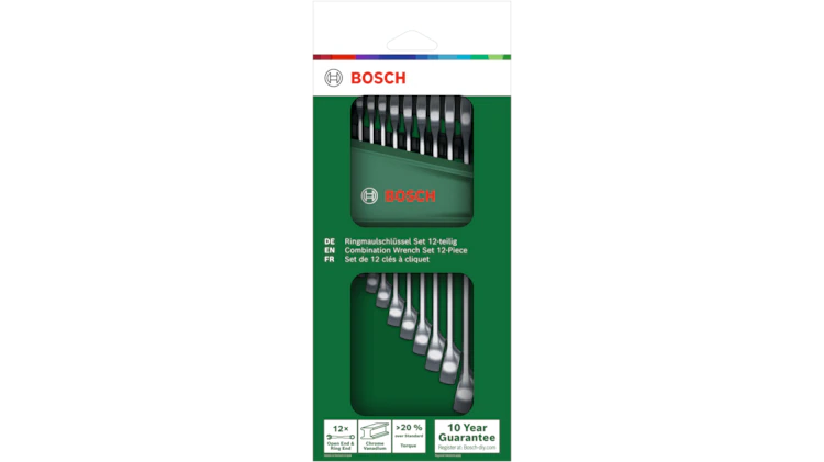 بوش طقم مفاتيح بلدي مشرشر سيستيم بوش 12 قطعة BOSCH 1600A02Z9D - الصورة 4
