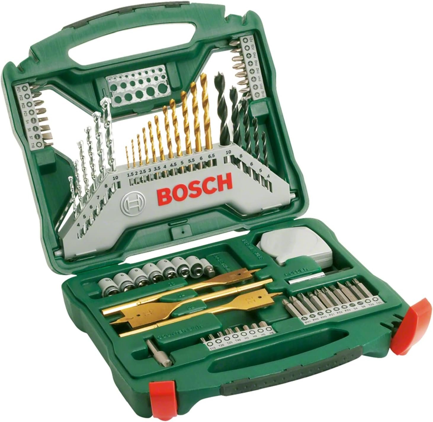 طقم بنط و اللقم و سنون المفكات 70 قطعه P 2607.019.329 بوش Drill Bits, Bits And Screwdriver Bits Set 70-Piece P 2607.019.329 Bosc