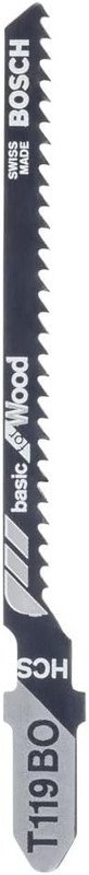 سلاح منشار أركيت خشب T119 BO Basic - 5 قطع - بوش Wood jig saw blade T119 BO Basic - 5 pieces - Bosch