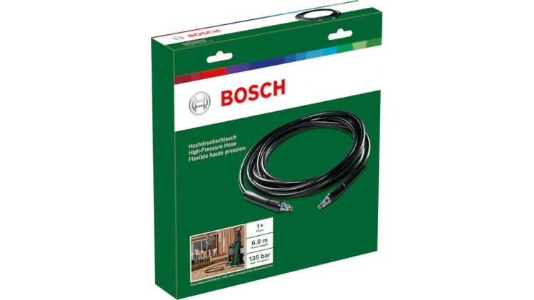 خرطوم غسالة ضغط 6 متر - 135 بار - بوش Bosch High Pressure Hose 6M 135 Bar Pressure Washer