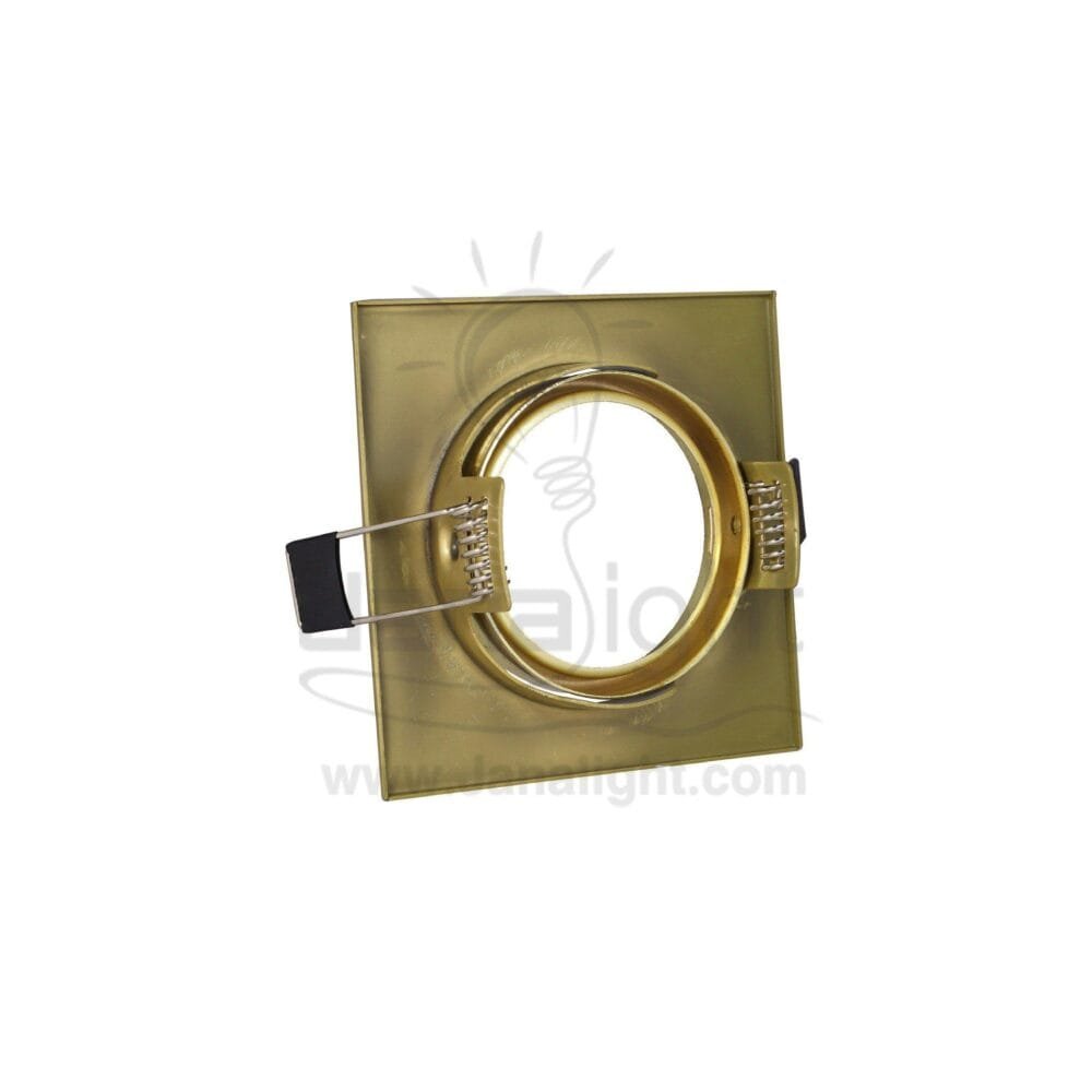 سبوت مربع متحرك 7.5 ذهبي مط pivoting square frame spotlight , 7.5 cm