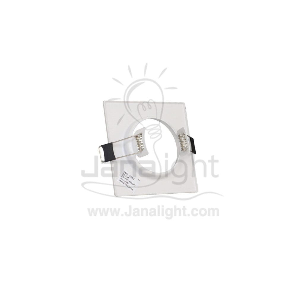 سبوت مربع ثابت 5.5 ابيض fixed square frame spot light, 5.5 cm