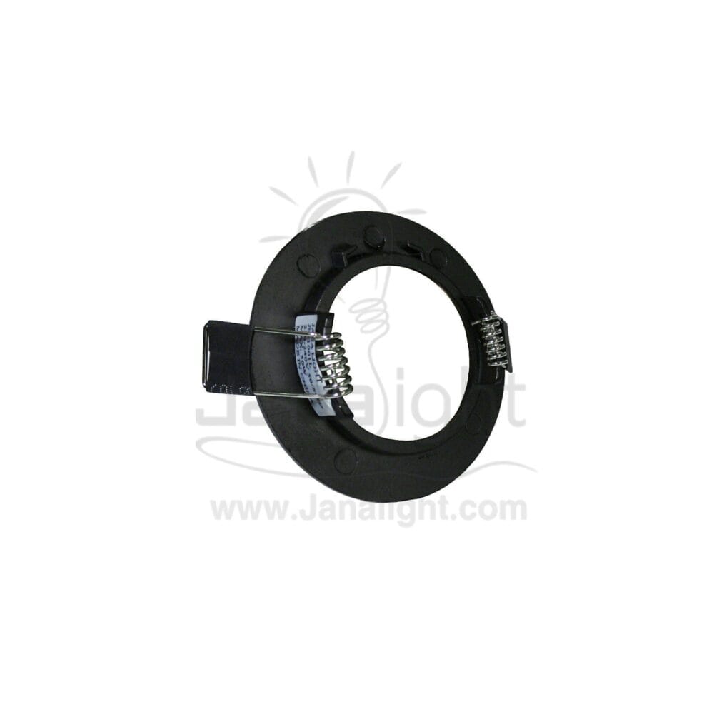 سبوت ثابت 5.5 سم مدور اسود مط fixed black round frame spotlight 5.5 cm