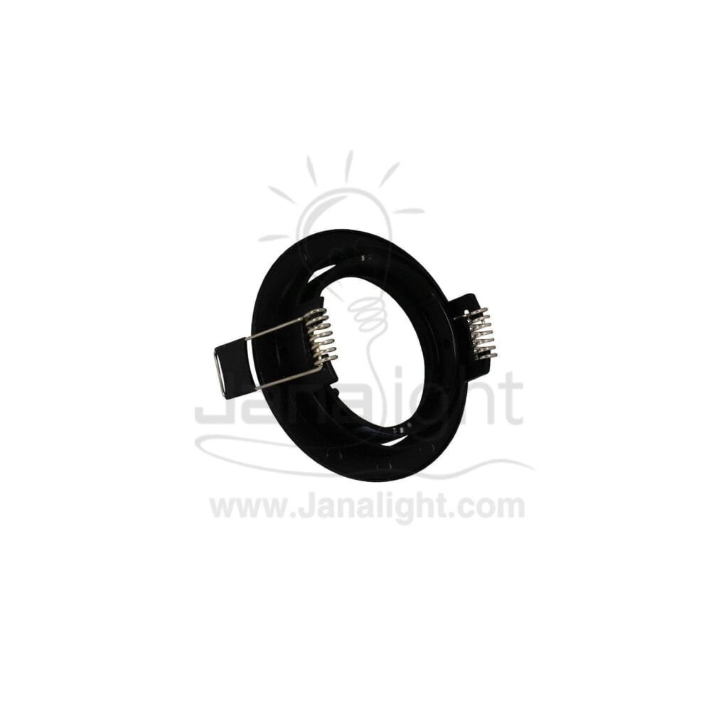 سبوت متحرك 7.5 سم مدور اسود مط pivoting black round frame spotlight 7.5