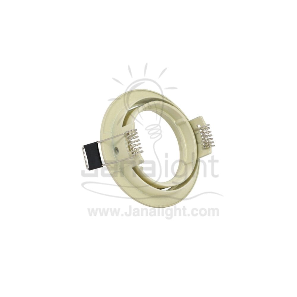 سبوت متحرك 7.5 سم مدور بيج pivoting round beige frame spotlight 7.5 cm