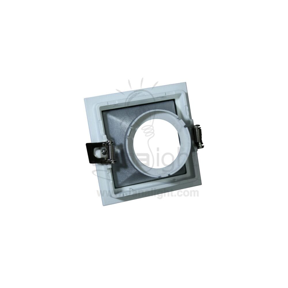 سبوت فارغ 7.5 مربع ابيض فضي مط A 3 Square White/Matt Silver 7,5 SpotLight Frame