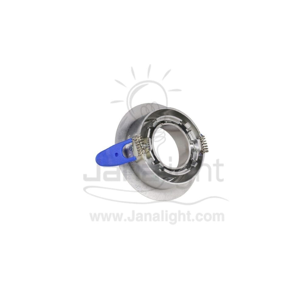سبوت لايت فارغ 7.5 مدور بلاستك فضي لامع * فضي كونو Round Plastic Shiny Silver/Silver Cono 7,5 SpotLight Frame