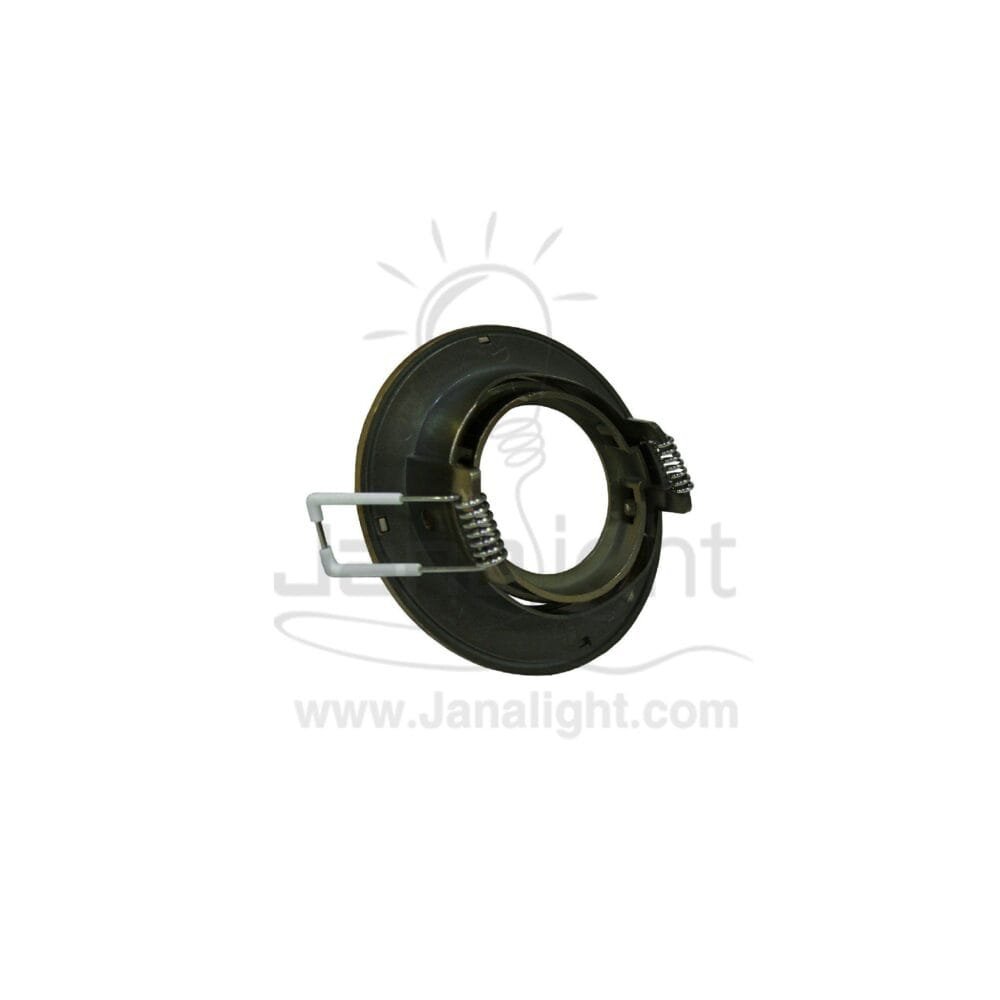 سبوت مدور متحرك فارغ مدرج نحاسي لميع - نحاسي مط بريق BQ-2-14 pivoting mounting recessed round copper body color frame spotlight 9 cm