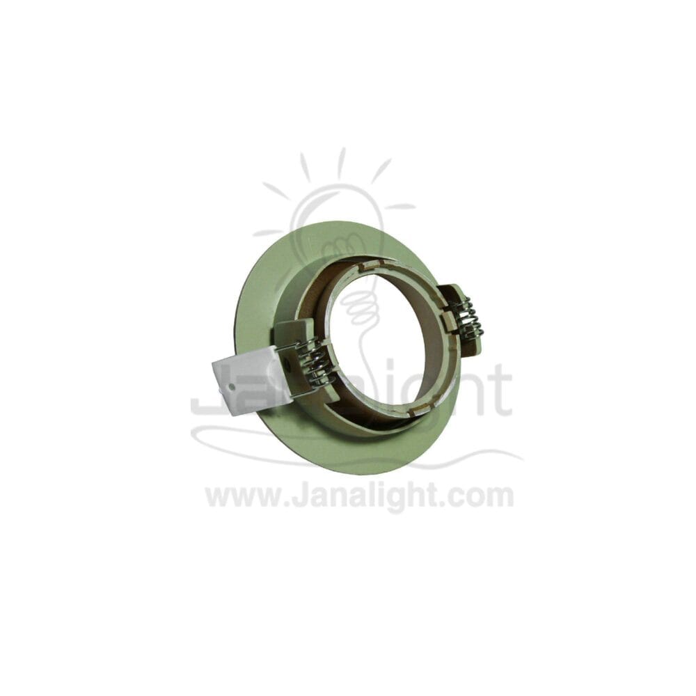 سبوت مدور فارغ بلاستك متحرك نحاسي بريق BQ 02 - 11 pivoting recessed copper frame spotlight 9 cm