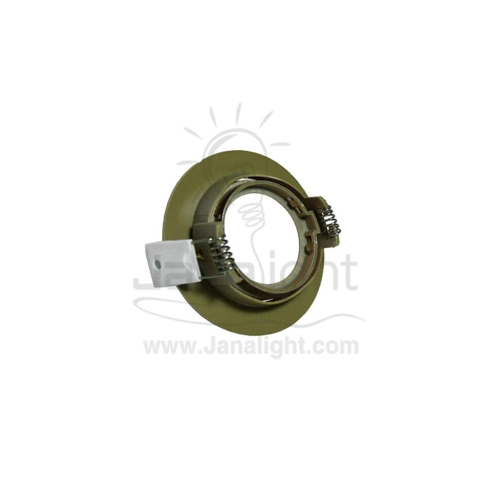 سبوت مدورفارغ بلاستك نحاسي متحرك مدرج بريق BQ 02 - 03 pivoting recessed copper frame spotlight 9 cm