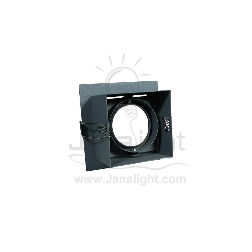 سبوت دايكست مربع 1عين رمادي فاتح سادة TEC-6150 slotter square frame gray downlight