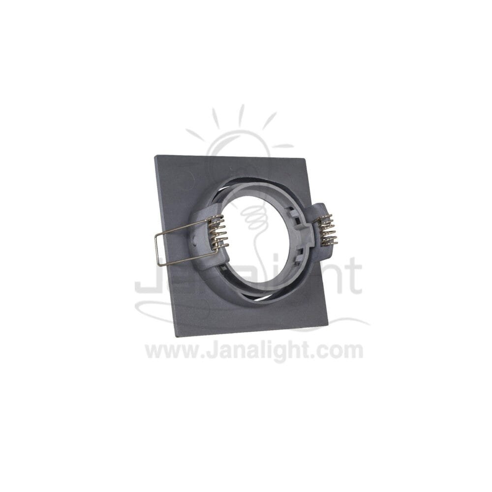 سبوت مربع فارغ بلاستك فضي متحرك مدرج بريق BQ 02 - 05Recessed square frame silver spotlight
