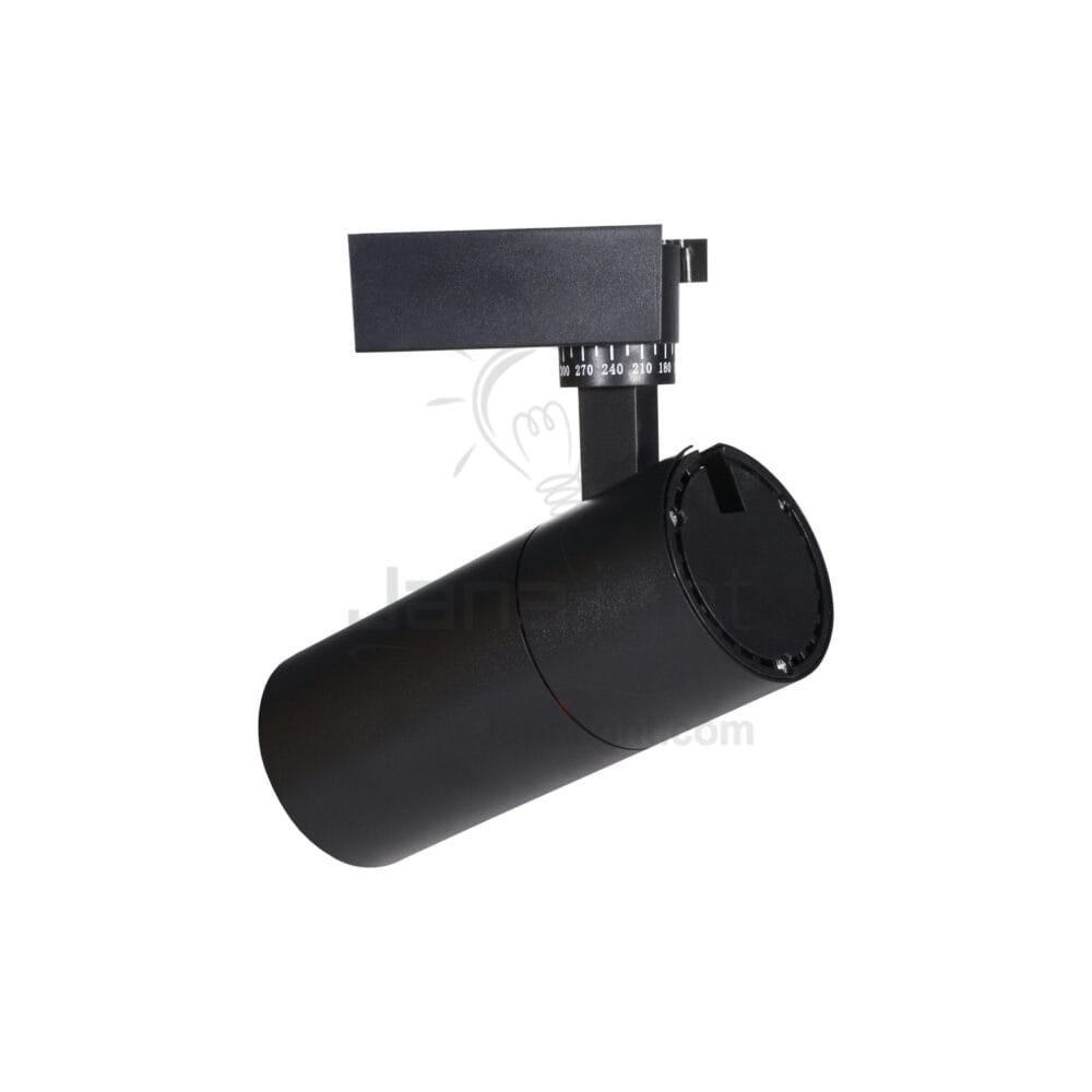 سبوت لايت تراك 20 وات اسود وورم pivoting black led track spot light, 20 watt