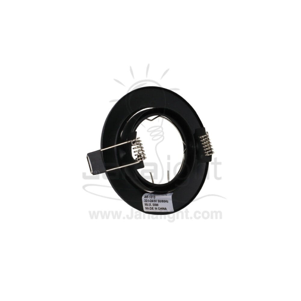سبوت خفيف متحرك اسود مط BK pivoting round recessed black frame spotlight 9 cm