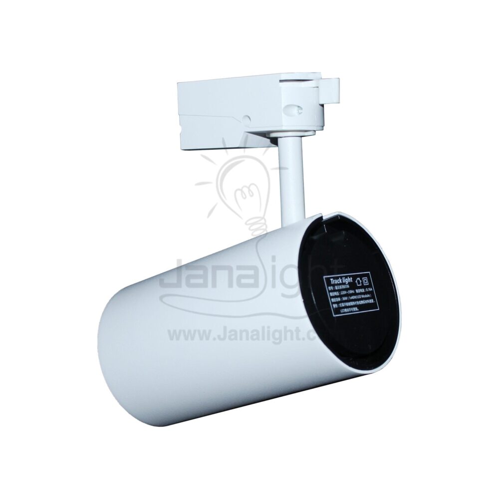 سبوت لايت تراك سبوت تراك 35 وات اسطواني ابيض حلق اسود وورم QY003 White Warm Cylinder 35 Watt Track Light Spot with Black ring