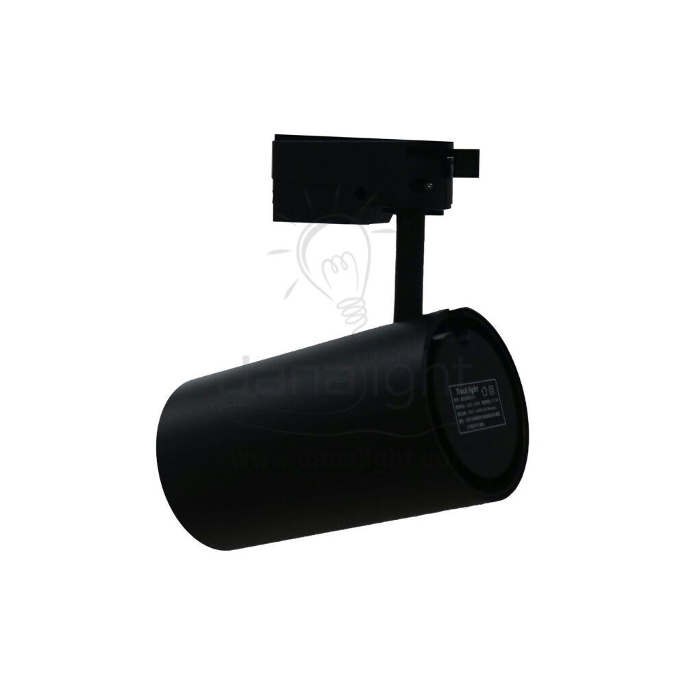 سبوت لايت تراك سبوت تراك 35 وات اسطواني اسود حلق اسود وورم QY003 Black Warm Cylinder 35 Watt Track Light Spot with Black ring