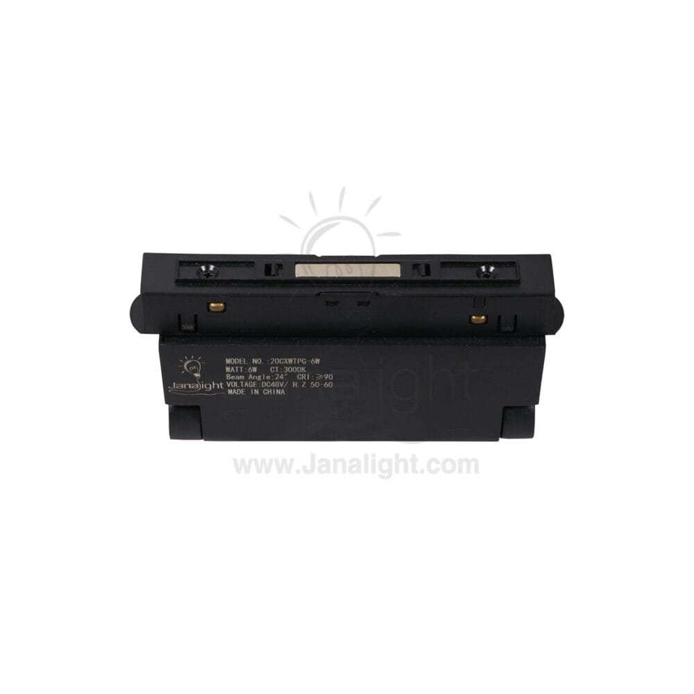 كشاف تراك لايت ماجنتك اسود مستطيل متحرك مسنفر 6وات جنى لايت JN-741 وورم V-DC48 11.5 سم LED magnetic track moving 6 watt black warm