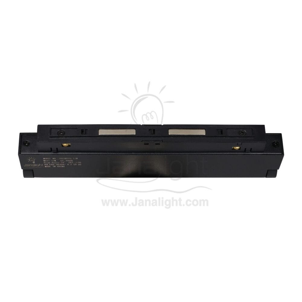 كشاف تراك لايت ماجنتك اسود مستطيل متحرك مسنفر جنى لايت JN-742 وورم V-DC48 12 وات 22سم LED magnetic track moving 12 watt black warm