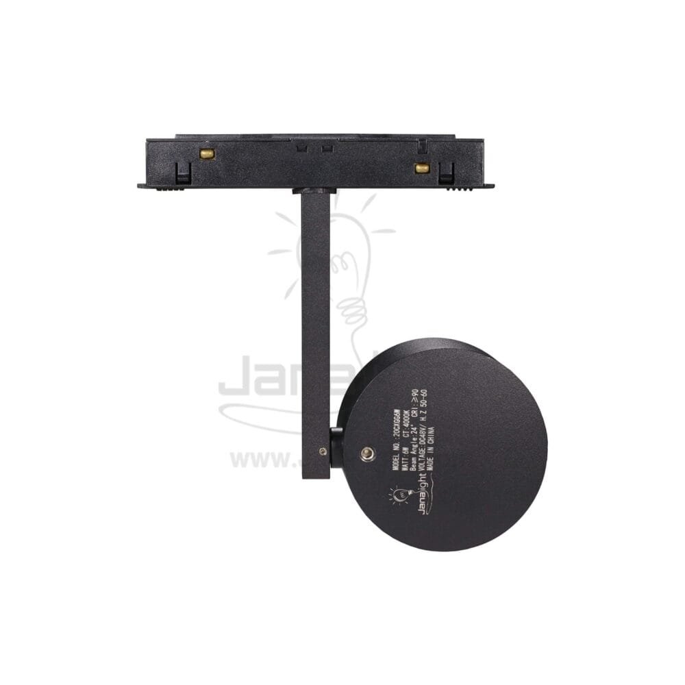 كشاف تراك لايت ماجنتك اسود دائري عدسات 6 وات جنى لايت 6عدسة JN-733 كول V-DC48 magnetic track spotlight cylindrical 6 watt black cool