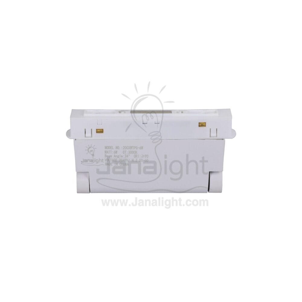 كشاف تراك لايت ماجنتك ابيض مستطيل متحرك مسنفر 6 وات 11.5سم V DC48 وورم JN 741 جنى لايت LED magnetic track moving 6 watt white warm