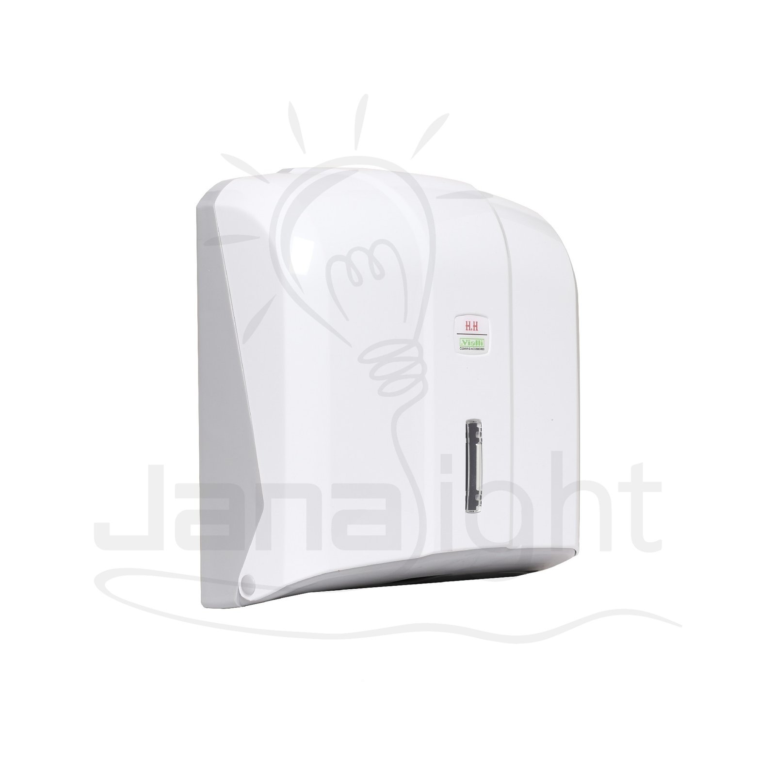 حامل مناديل وراقة للمطاعم مستطيلة كبيرة ابيض في رمادي VILLI KH300 Vialli - z folded paper towel disp white