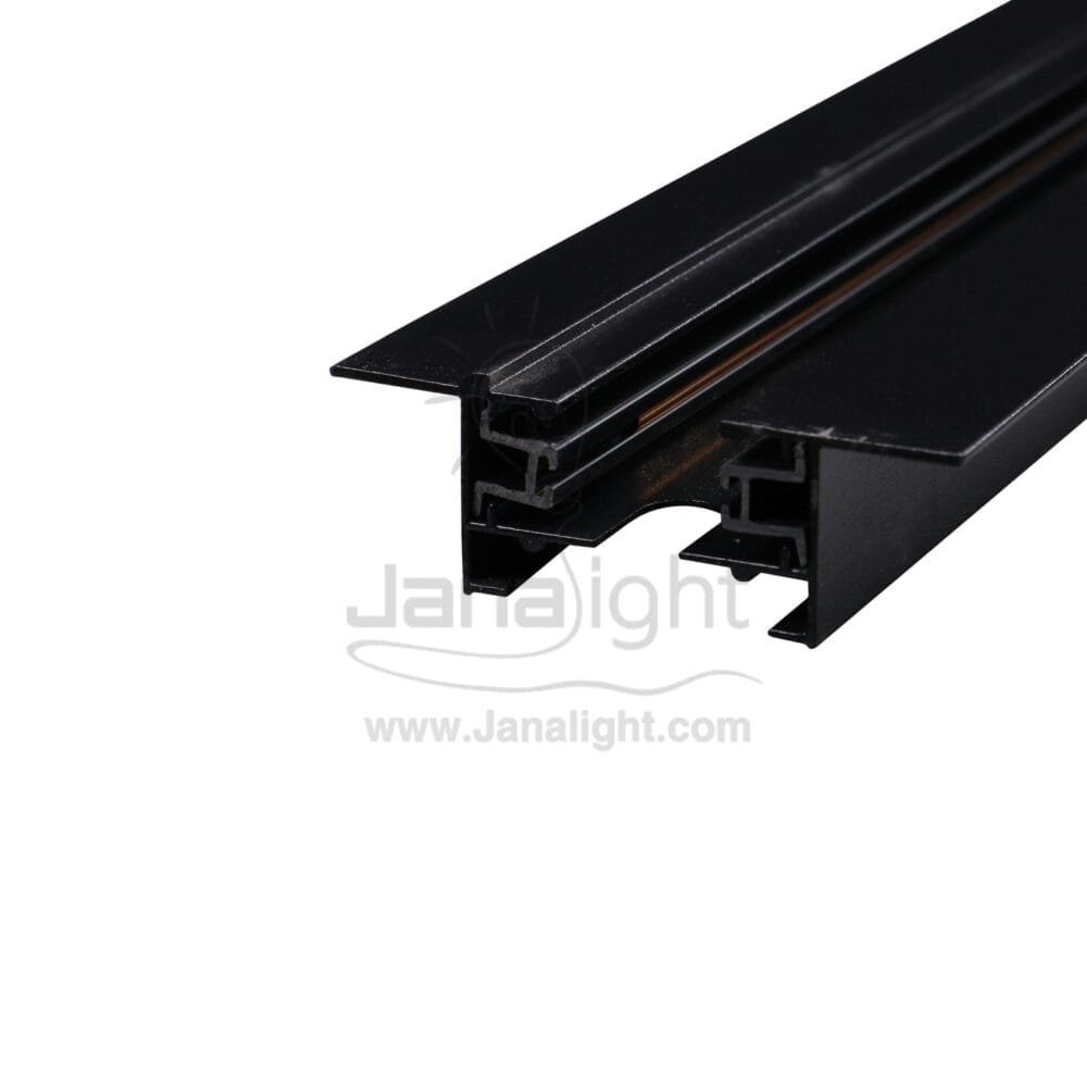 سبوت لايت تراك عود سبوتات تراك 1 متر داخل اسود Black track light rail inside 1m