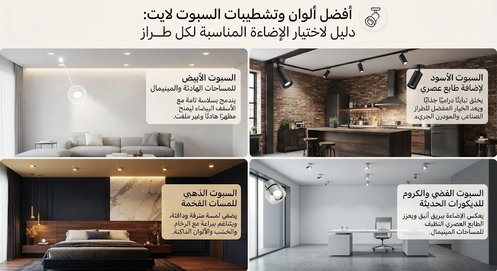 أفضل أنواع السبوت لايت: دليل شامل لاختيار السبوت المناسب لكل مساحة 4 أفضل أنواع السبوت لايت