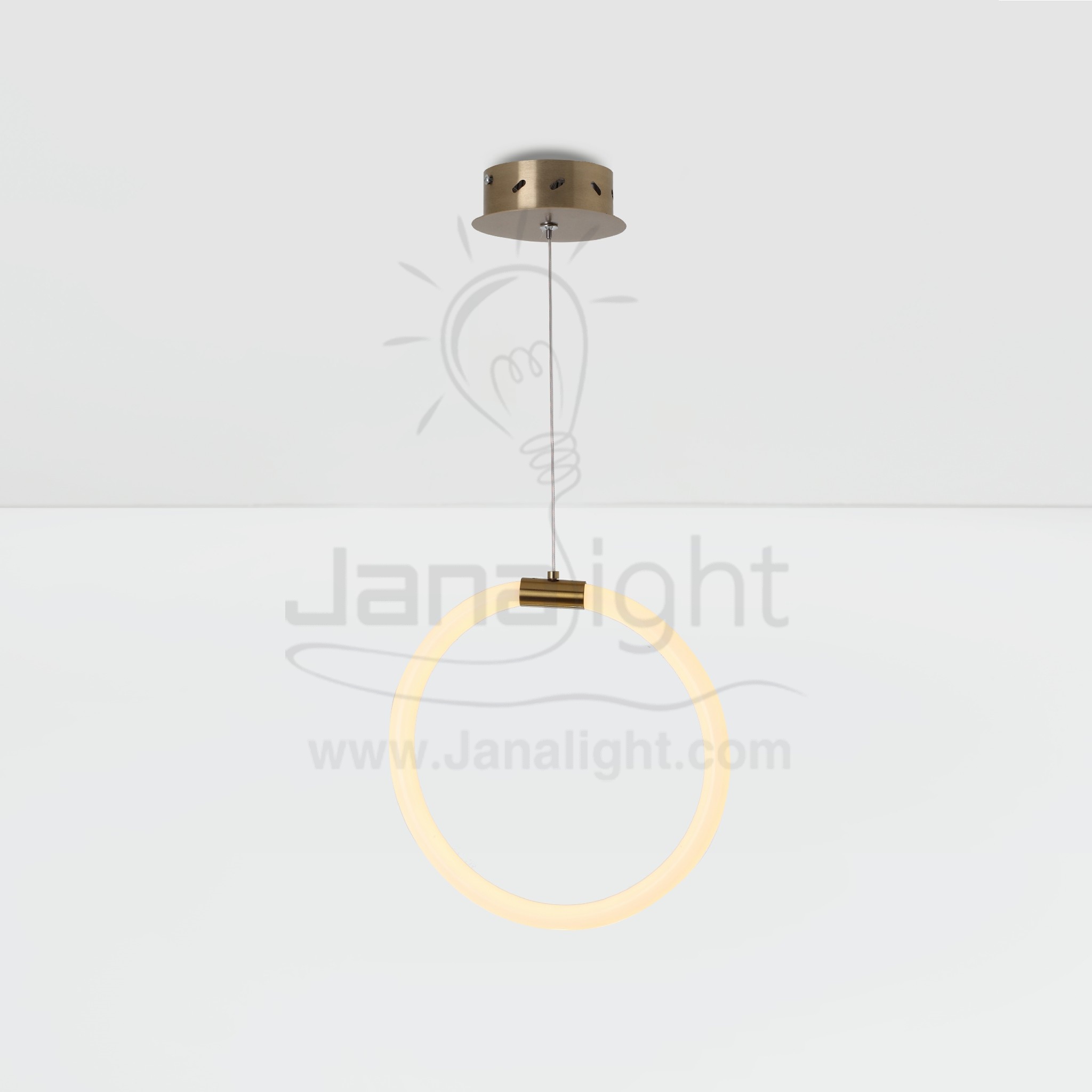 دلاية ليد خرطوم مرن شكل دائري Modern luminaire hanglamp ceiling pendant led one minimalist ring