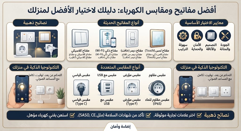 أفضل مفاتيح ومقابس الكهرباء