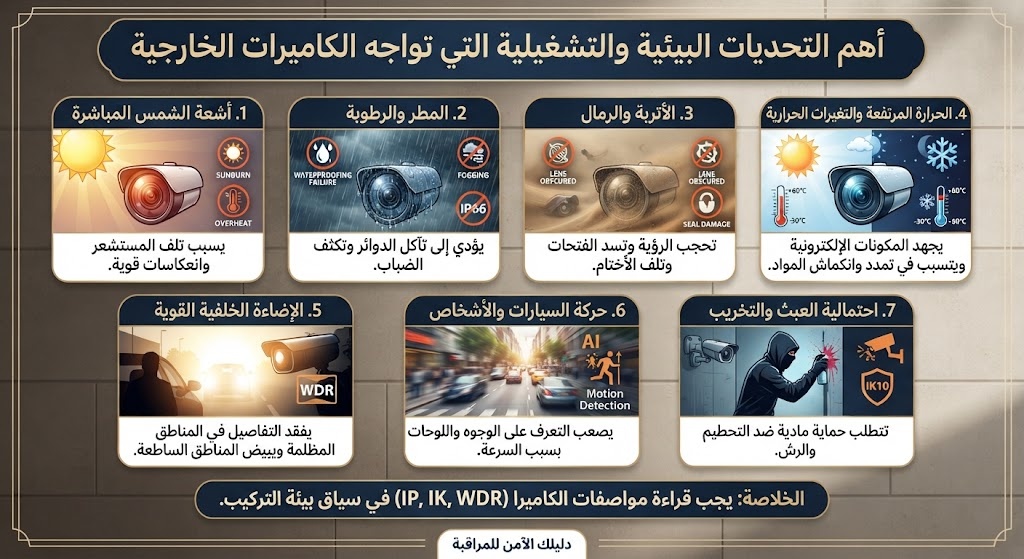 كيفية اختيار كاميرا مراقبة خارجية: دليل تقني لاختيار الحماية المناسبة 2 كيفية اختيار كاميرا مراقبة خارجية