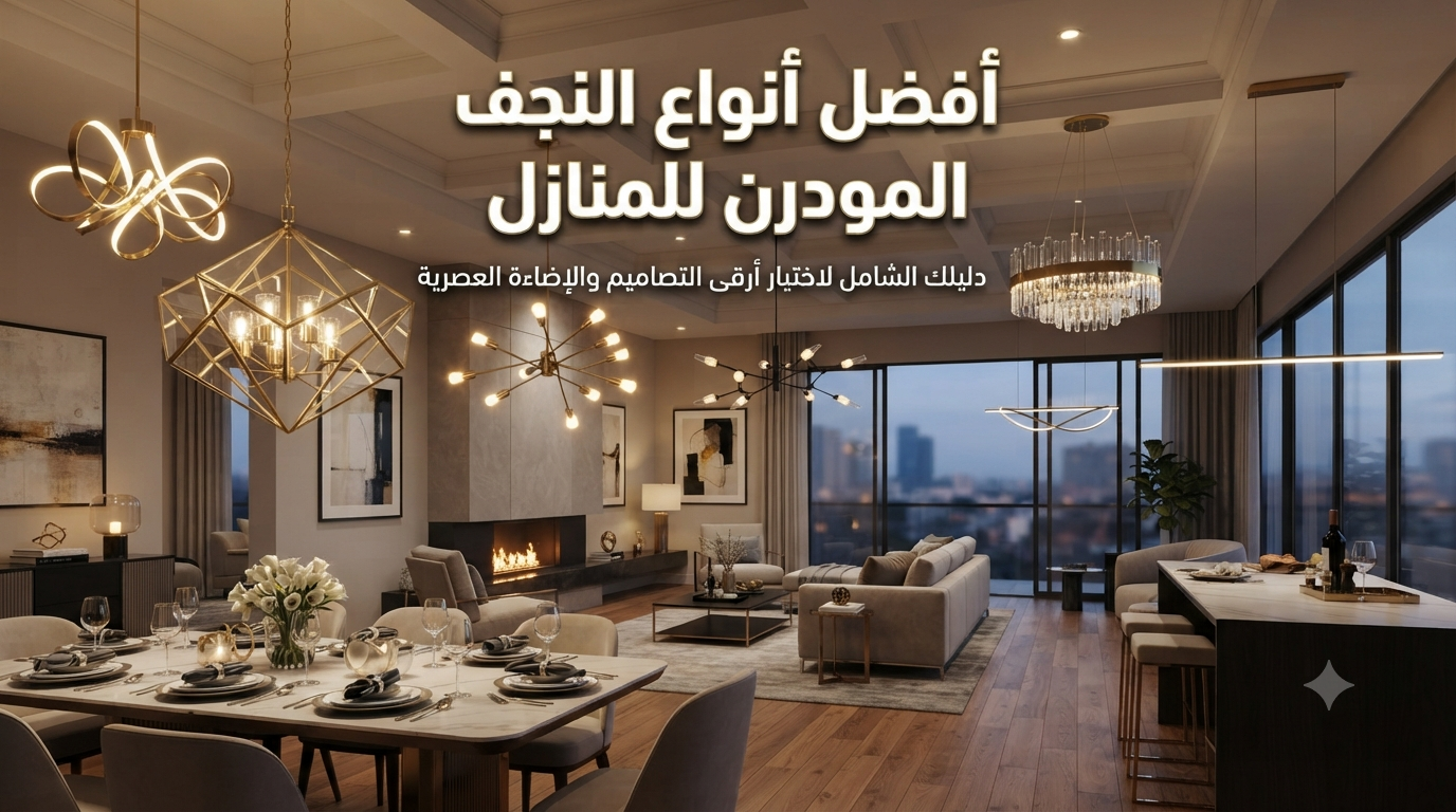 أفضل أنواع النجف المودرن للمنازل في مصر