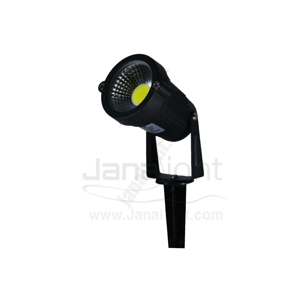 سبوت حربة 5 وات COB شريحة كبيرة اسود ابيض جنى لايت Spot LED light For Garden 5W COB