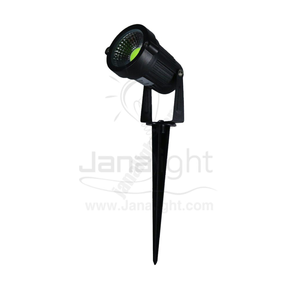 سبوت حربة 5 وات COB شريحة كبيرة اسود اخضر جنى لايت outdoor black spotlight spike for gardens COB 5W green light