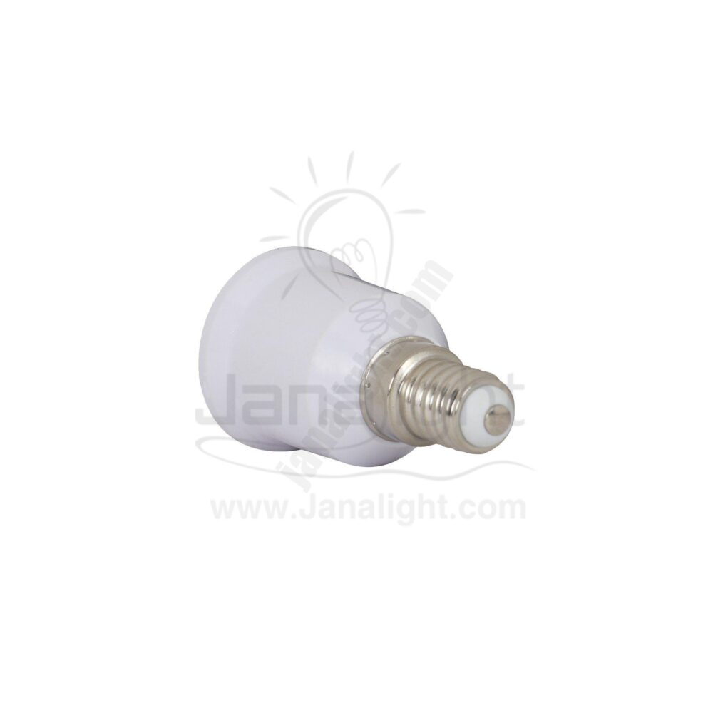 دوايا تحويلة من E14 ال E27 Sourcingmap 2pcs E14 to E27 Extender Adapter Converter Lamp Bulb Socket Holder White