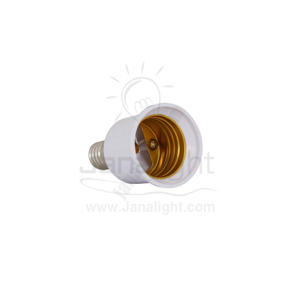 دوايا تحويلة من E14 ال E27 Sourcingmap 2pcs E14 to E27 Extender Adapter Converter Lamp Bulb Socket Holder White