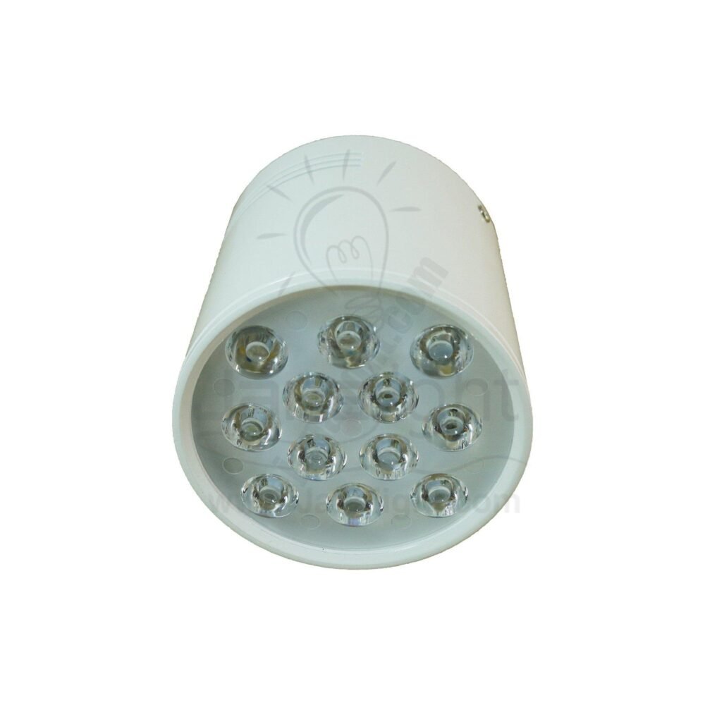 سبوت لايت سلندر 12 لد ابيض وورم L001 white cylinder spotlight 12 led warm L001