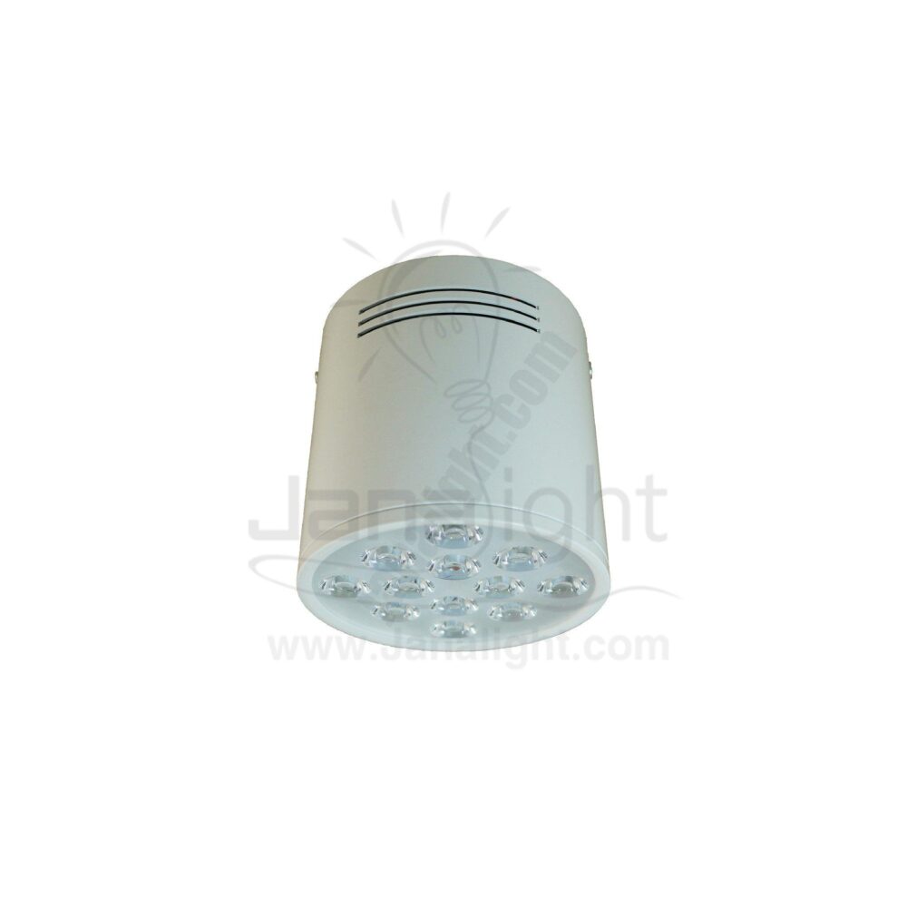 سبوت لايت سلندر 12 لد ابيض ابيض white cylinder spotlight 12 led white L001